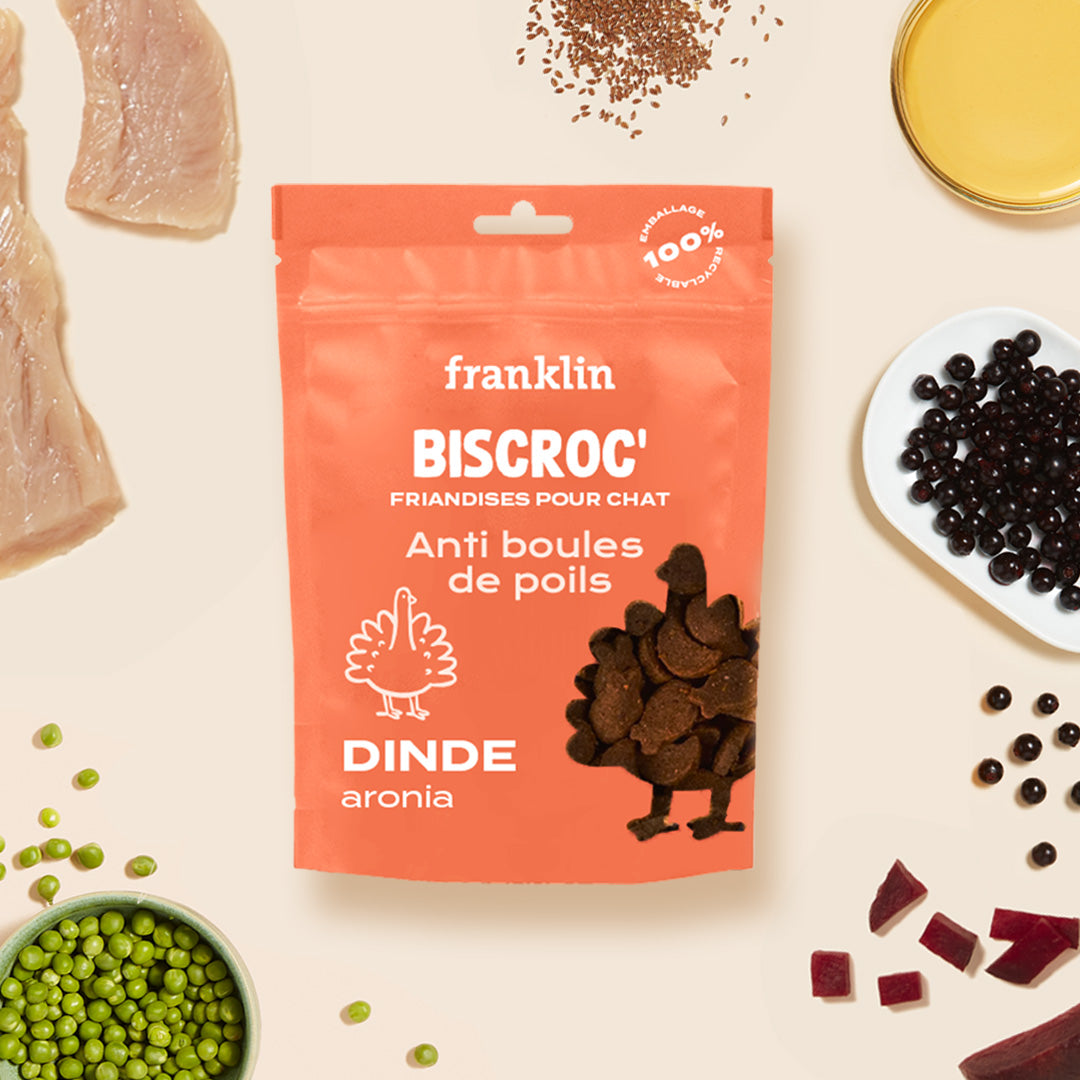 Franklin Alimentation premium pour chien et chat. Choisissez la meilleure nourriture pour votre animal : Croquettes sans céréales riches en protéines et faibles en glucides. Découvrez notre large gamme de pâtées et de friandises riches en viande !
