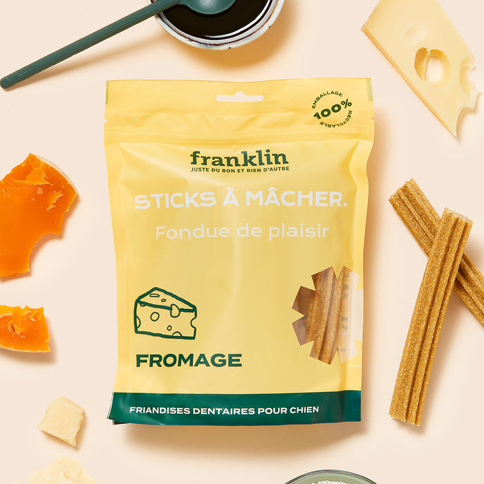 FRIANDISE POUR CHIEN - STICKS DENTAIRES AU FROMAGE