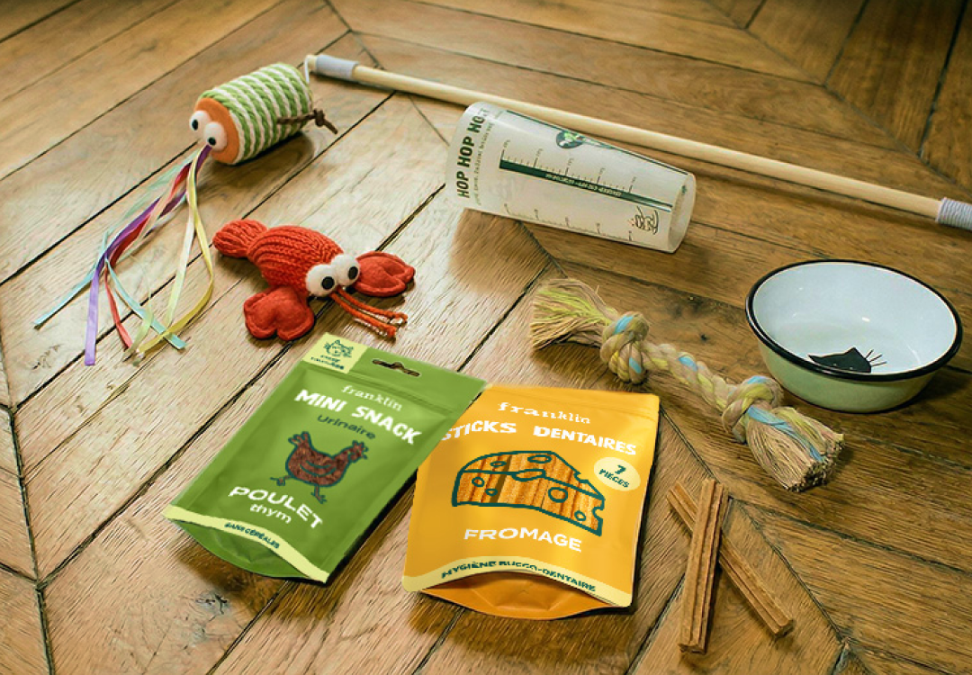 Franklin Alimentation premium pour chien et chat. Choisissez la meilleure nourriture pour votre animal : Croquettes sans céréales riches en protéines et faibles en glucides. Découvrez notre large gamme de pâtées et de friandises riches en viande !