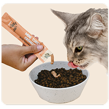 En topping sur les croquettes