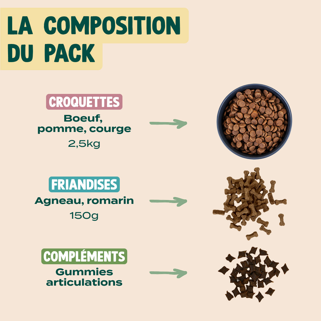 PACK POUR CHIEN EN SURPOIDS