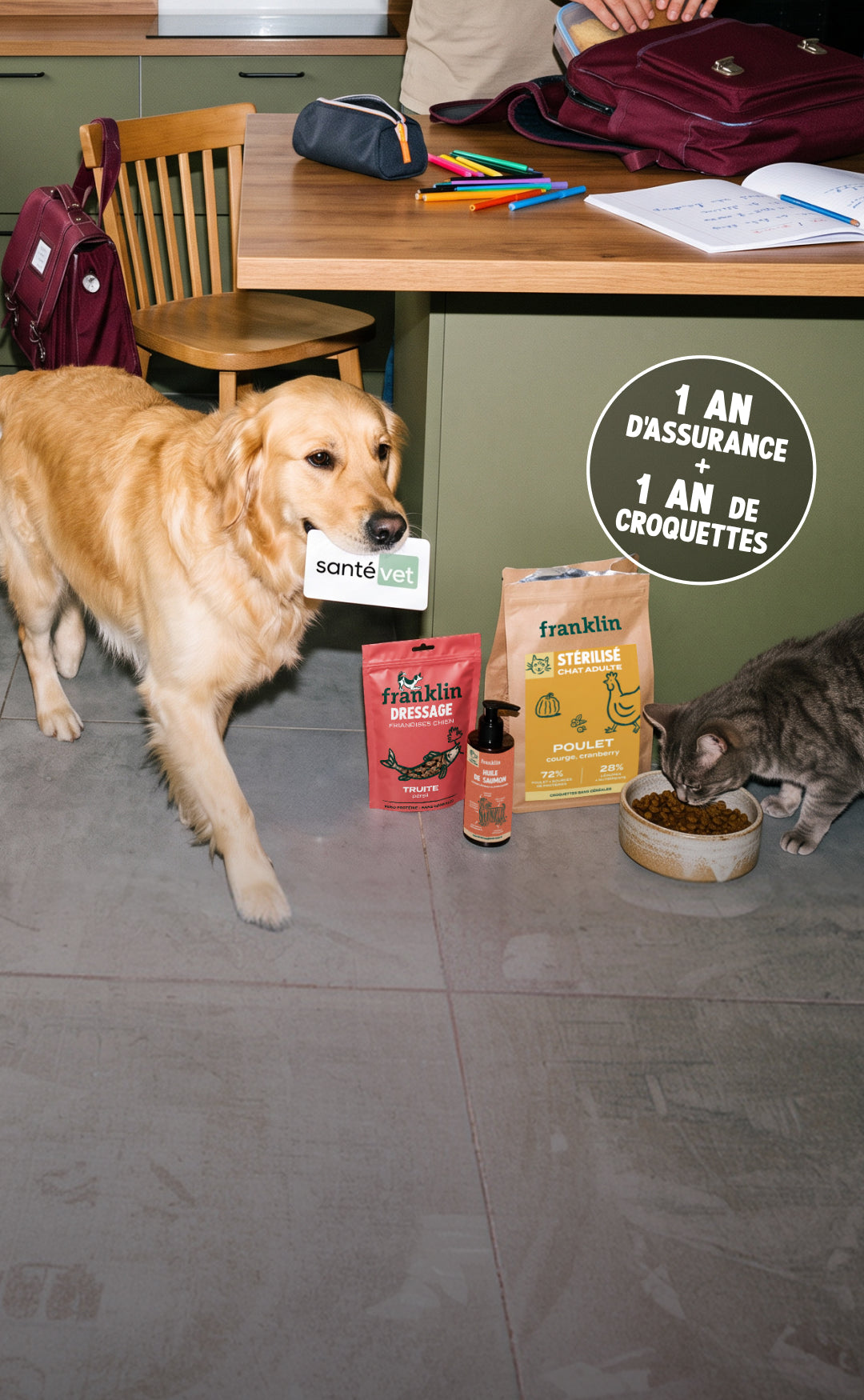 Franklin Alimentation premium pour chien et chat. Choisissez la meilleure nourriture pour votre animal : Croquettes sans céréales riches en protéines et faibles en glucides. Découvrez notre large gamme de pâtées et de friandises riches en viande !
