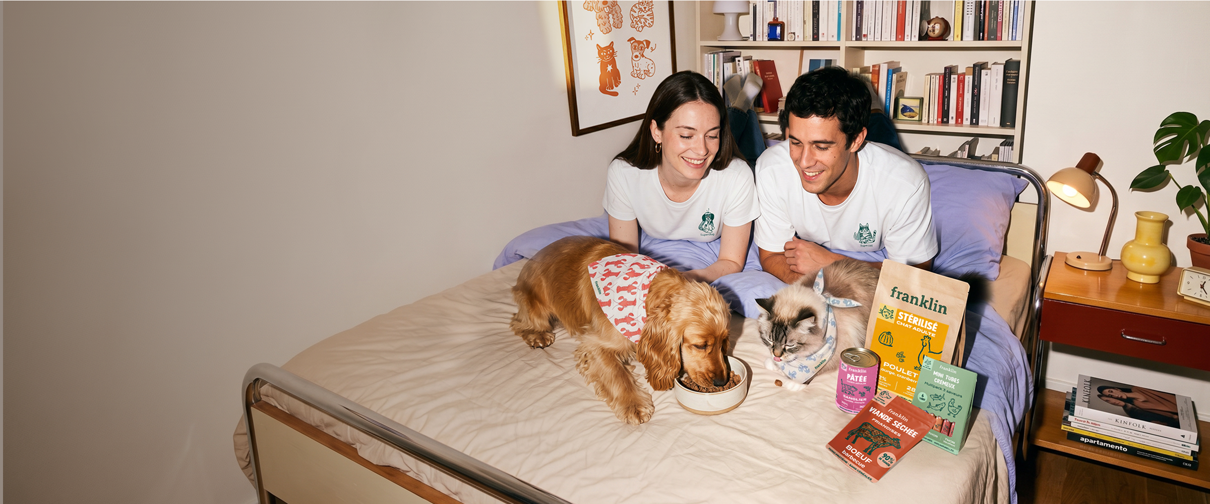 Franklin Alimentation premium pour chien et chat. Choisissez la meilleure nourriture pour votre animal : Croquettes sans céréales riches en protéines et faibles en glucides. Découvrez notre large gamme de pâtées et de friandises riches en viande !