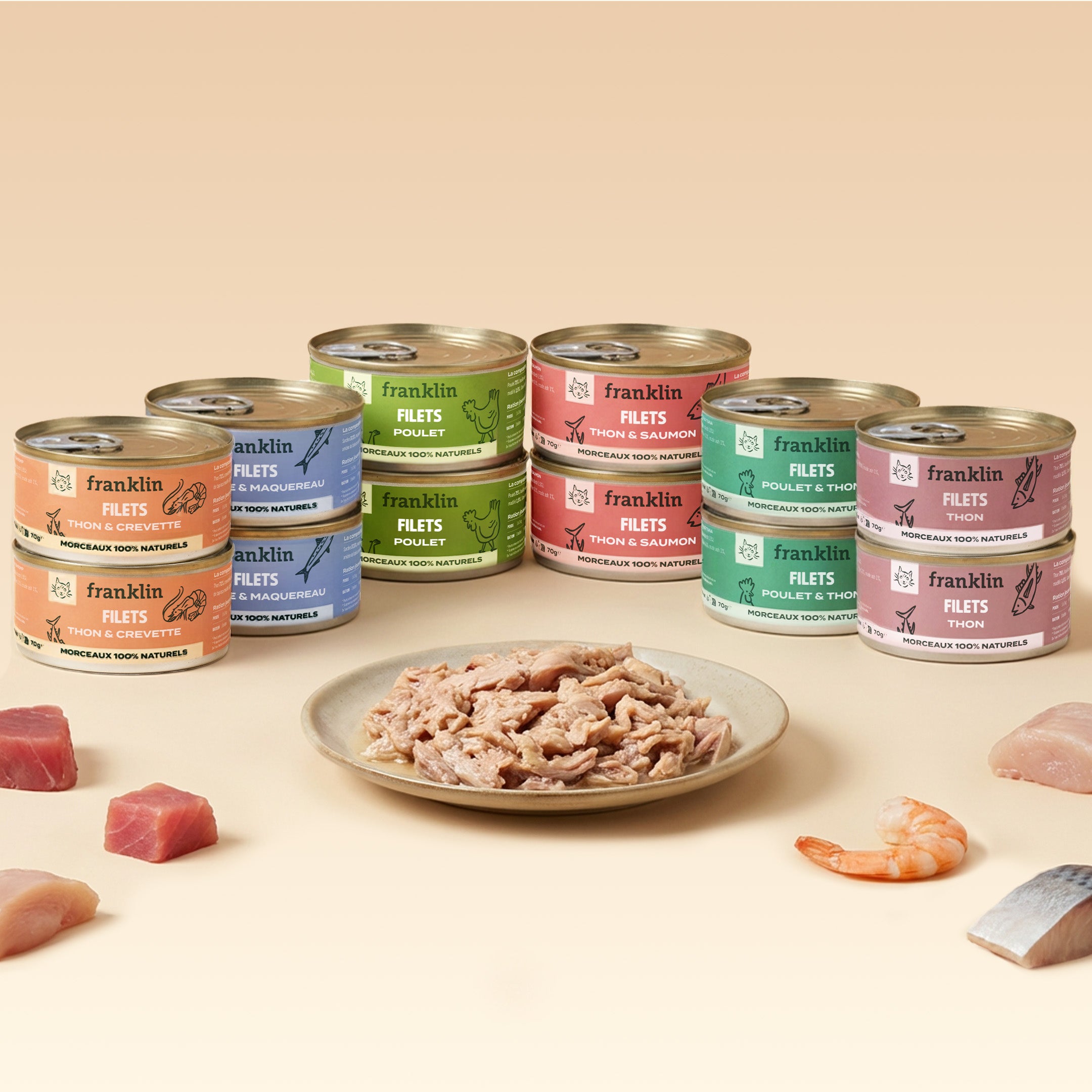 Franklin Alimentation premium pour chien et chat. Choisissez la meilleure nourriture pour votre animal : Croquettes sans céréales riches en protéines et faibles en glucides. Découvrez notre large gamme de pâtées et de friandises riches en viande !